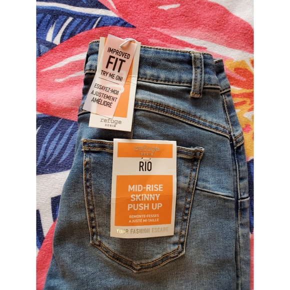 Size3-Refuge Rio Mid-Rise Push-Up Skinny - Picture 4 of 5